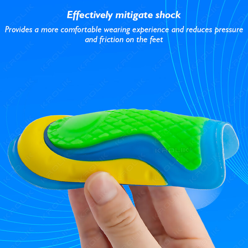 2Pcs U-shaped Silicone Heel Pads For Sports Shoes Shock Absorption Men Women  Elastic Heel Insert Increased Insoles Sole Massage