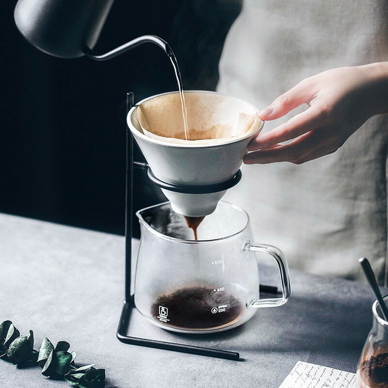 Coffee Server Household caffettiera fatta a mano tazza filtrante per la produzione di caffè supporto per la condivisione del vetro pentola