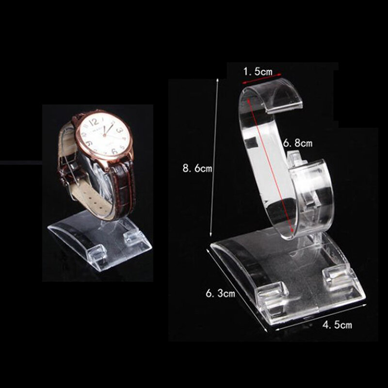 Acrylic Watch Display Rack Clear Rotating Bracelet Chain Organizer Storage Holder Watch Stand