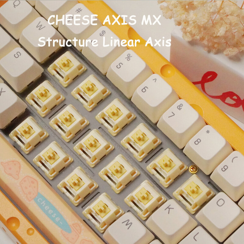 Eje de interruptor mecánico para teclado, estructura Mx, eje lineal, productos Cheese, preventa, disponible en abril