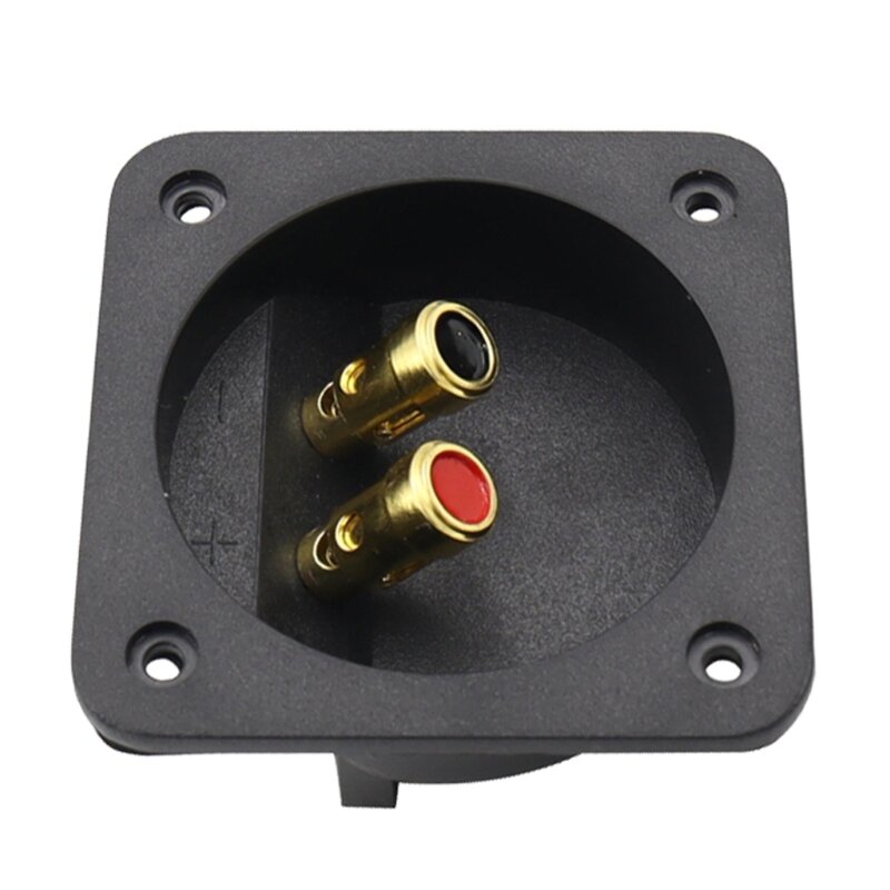 Speaker Wiring Terminal Binding Post Connector Junction Box Square Back Panel 2x