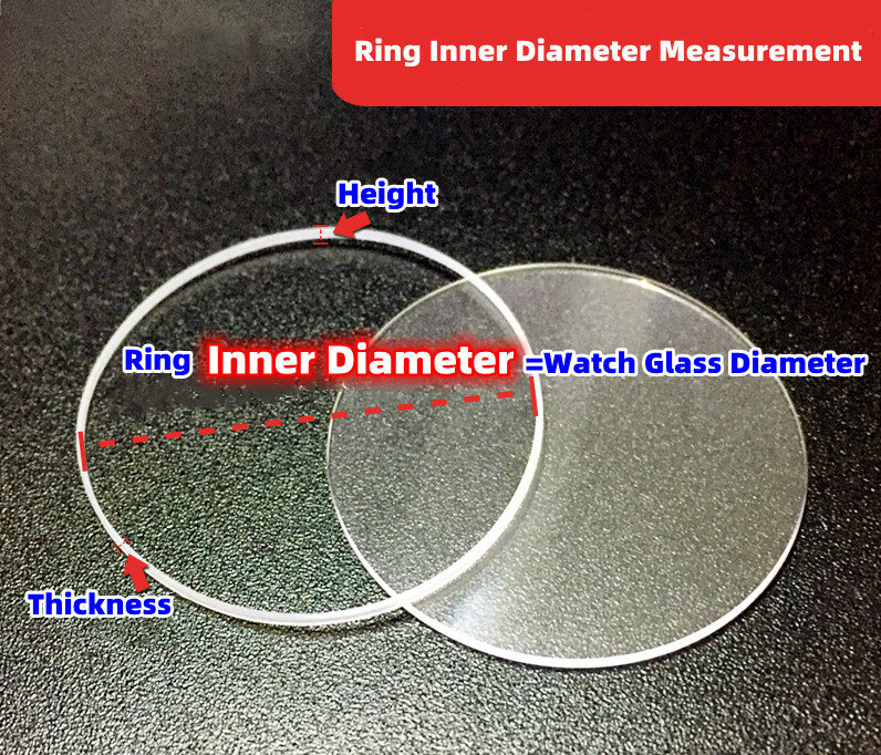 0.85mm altura eu anel relógio de cristal gaxeta 26mm a 35.5mm diâmetro interno para impermeável 0.9mm a 1.2mm espessura assista vidro yzc017