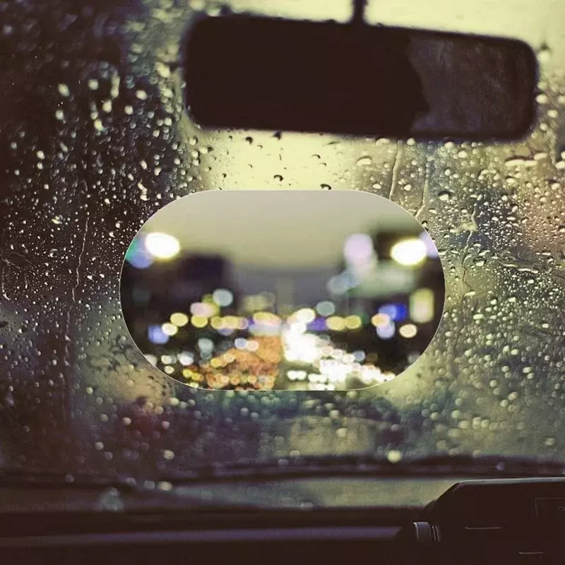 ฟิล์มกันฝนกระจกมองหลังรถยนต์2ชิ้น, ฟิล์มกันน้ำติดหน้าต่างด้านข้างความละเอียดสูงกระจกถอยหลังเต็มหน้าจอป้องกันหมอกนาโน