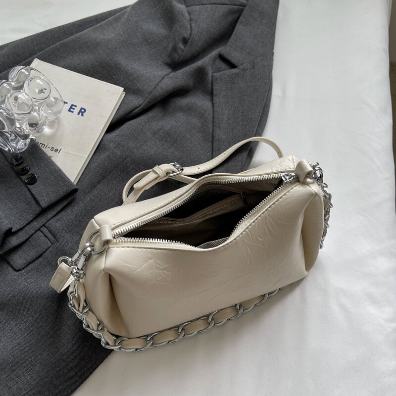 Borse a tracolla a catena piccola per le donne 2024 moda coreana Y2K Trend Design borse e borsette in pelle PU borsa a tracolla Y2K