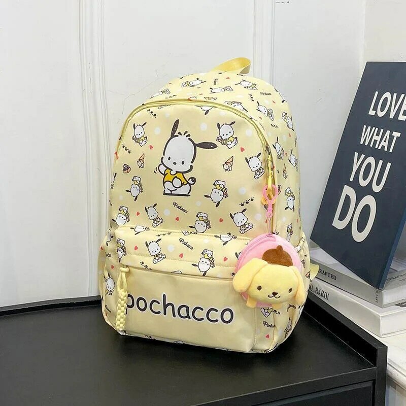 Sanrio New Student School Bag Cartoon Cute Large Capacity Backpack Lightweight And Waterproof College Student Trendy Backpack