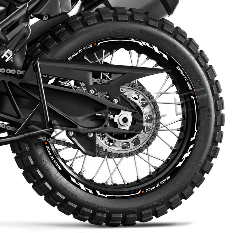 Pegatina reflectante para rueda de motocicleta, calcomanía a rayas para llanta de Motocross, 21 ", 19", 18 ", 17", para KTM 1290 SUPER ADVENTURE Adv990 1190 890 790