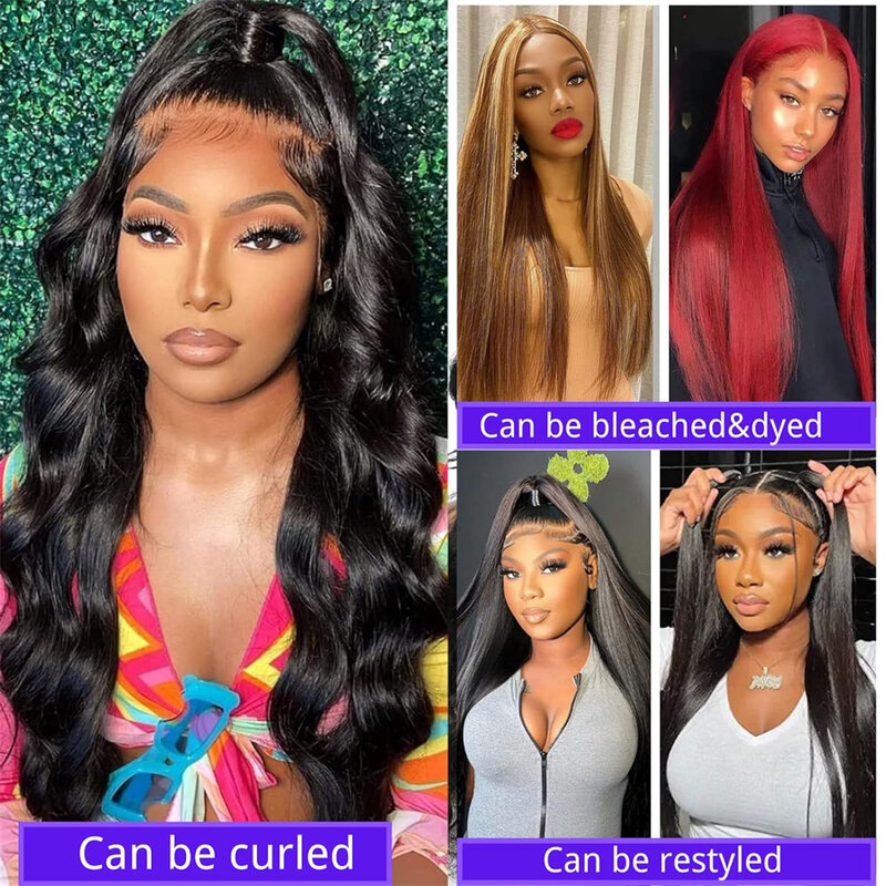 HD Lace Frontal Wig 28 30 inch Straight Human Hair Wigs 180% 13x4/6 Transparent Lace Front Wigs 4x4 Human Hair Lace Closure Wigs