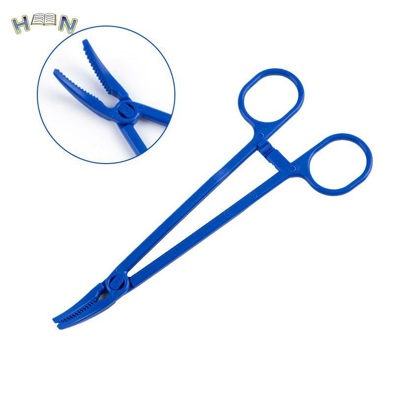 1 pcs 16cm Plastic Hemostat Forceps Sharp Mouth Pliers Surgical Cottonball Sponge Clamp Outdoor First Aid Tools