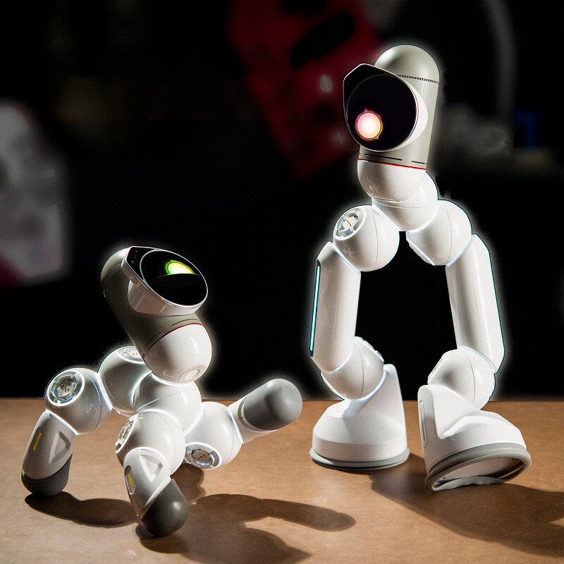 ClicBot Inteligente Desktop Robot, Splicing Modular, Pet Eletrônico, Programa AI, Kids Puzzle Brinquedos, Acompanhar, Adulto Xmas Presente