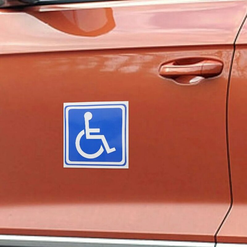 Letrero de estacionamiento para discapacitados, pegatinas adhesivas para silla de ruedas, símbolo, 6 hojas