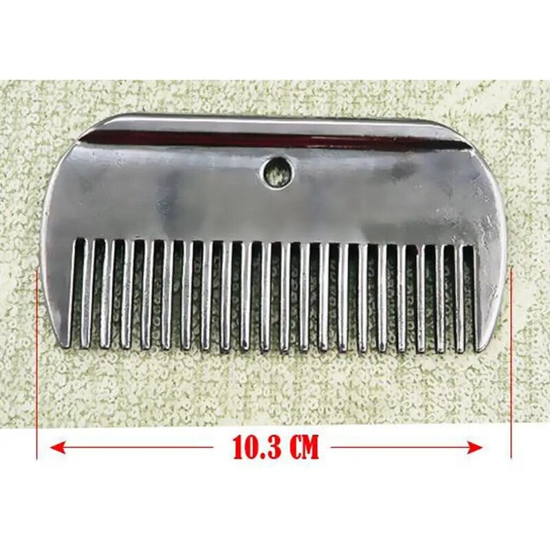 Stainless Grooming Comb Currycomb Equestrian Care Equipment