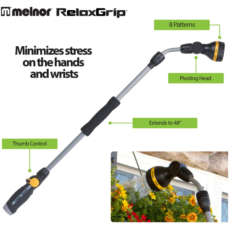 Melnor R8639 48 in. 8 Pattern Articulated Water Wand Sprayer Nozzle