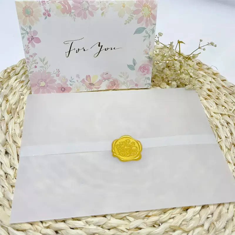 50 pz/lotto busta di nozze traslucida vuota per inviti cartoline buste aziendali con lettere di biglietti da visita europei Giftbox