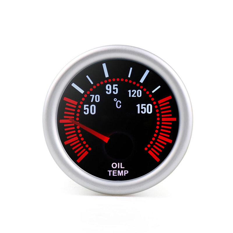 Gauge 1x Oil Temperature Replacement Universal White Light 12V 50~150 Aluminum Car Monitor For Most Cars Plastic