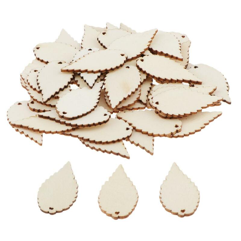 2x50 Pieces of Wood Cutouts Scrapbook Cards for Making Decorations