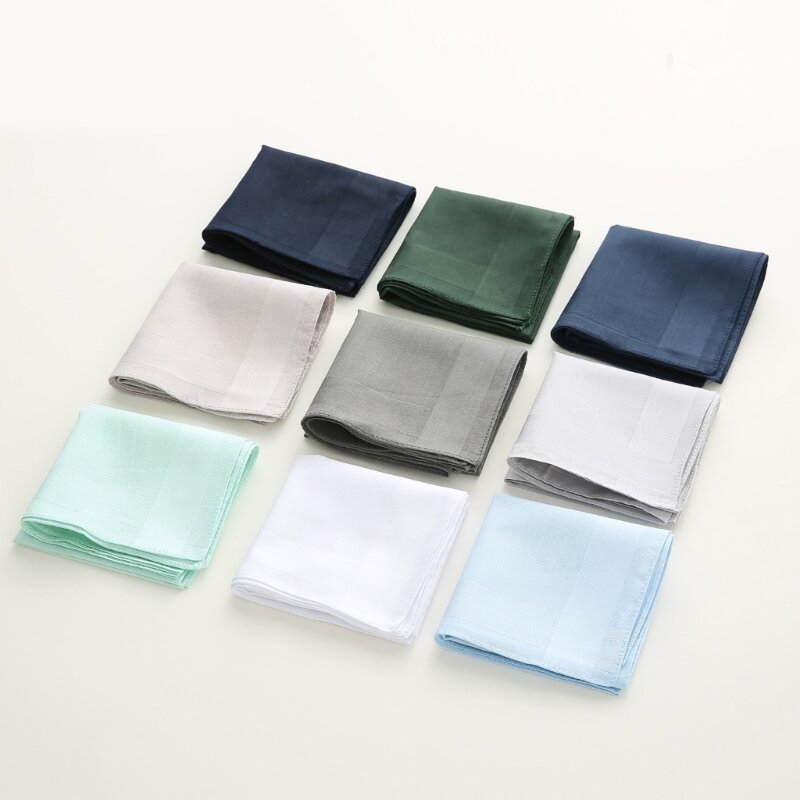 Soft and Absorbent Pocket Towel Soft Solid Color Hankies for Grooms Wedding