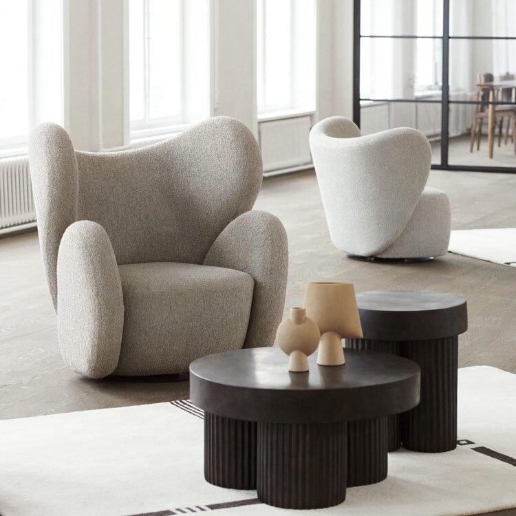Modern luxury home hotel indoor furniture living room swivel big big lounger chair