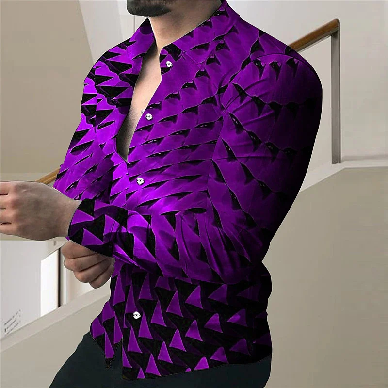 Мужская оригинальная модная рубашка с длинным рукавом, новая 3D рубашка с рисунком орла HD, с откидным воротником и пуговицами, гавайский Повседневный Кардиган