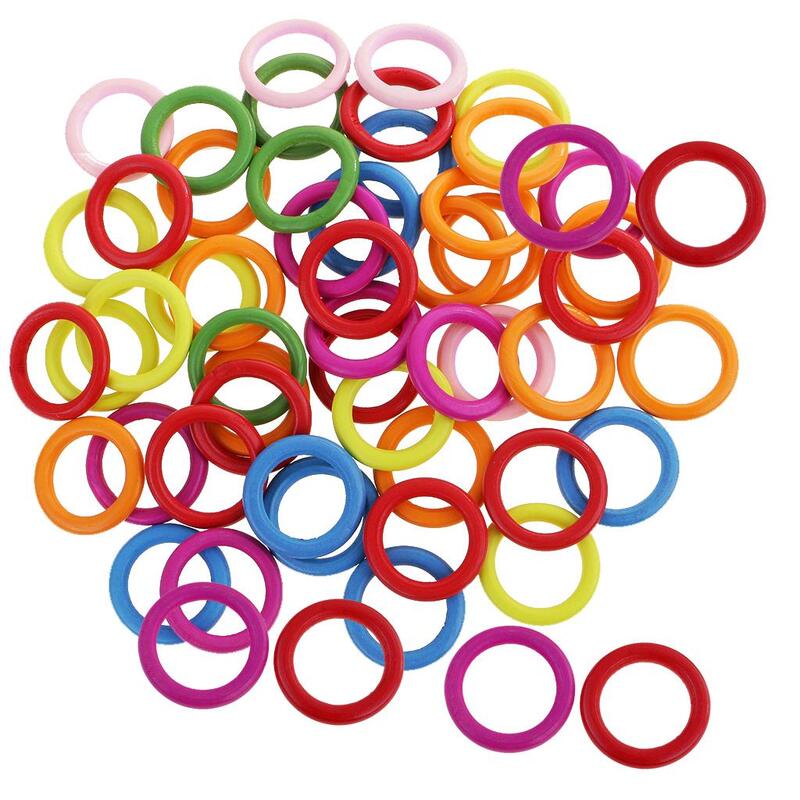 50 Colorful Wood Rings Wooden Rings for Craft, Pendant And Connectors Jewelry Making (3.3cm)