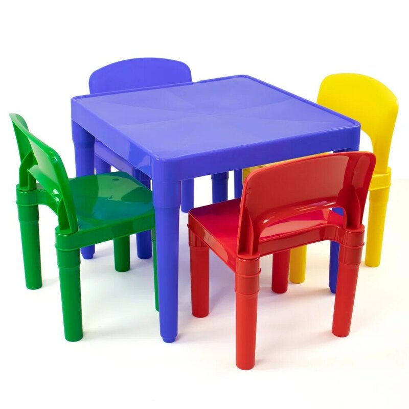 Kids 5 Piece Table and Chairs Set - Primary