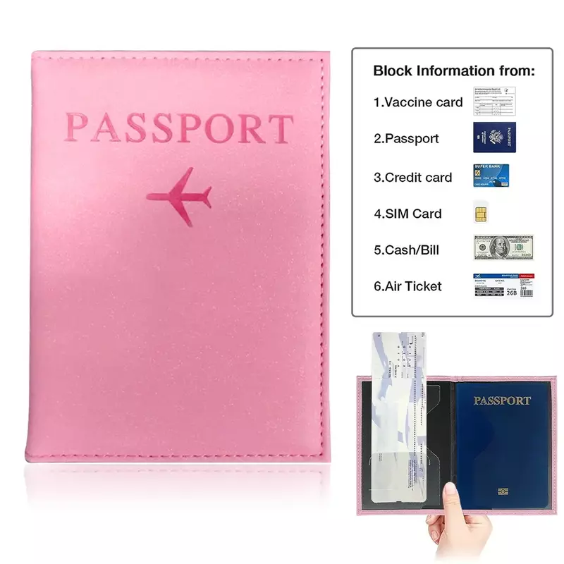 Passport Cover Waterproof Passport Holder Lovers Travel Passport Sleeve Business ID Cover Diamond Lettern Series