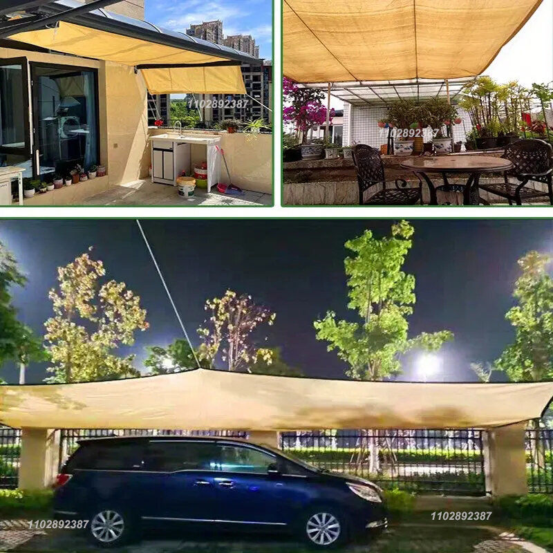 Rete ombreggiante Beige, protezione UV, capannone per piante, parasole per esterni, rete, parasole in tessuto per protezione solare in HDPE
