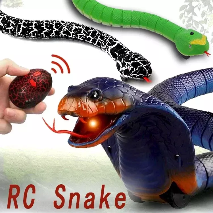 Fun Rc Snake Robots Toys for Kids Boys Children Girl Remote Control Animals Prank Cat Pets Simulation Rattlesnake Electric Cobra