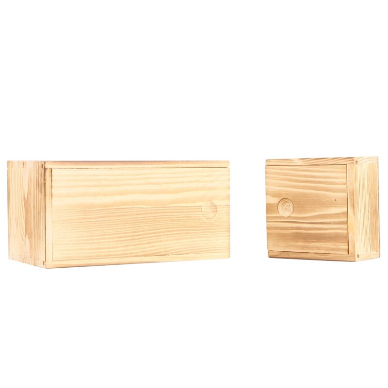 2 Stück Holz Schmucks cha tulle für Frauen, Organizer Box für Ringe, Ohrringe, Halsketten, Riemen, Vintage-Stil