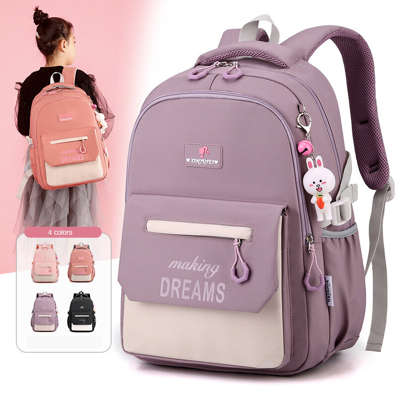 Plecak dla dziewczynek uczeń szkoły podstawowej torba 8-14 lat dzieci różowy Bookbag dzieci tornistry nastolatki plecak Mochila Femenina