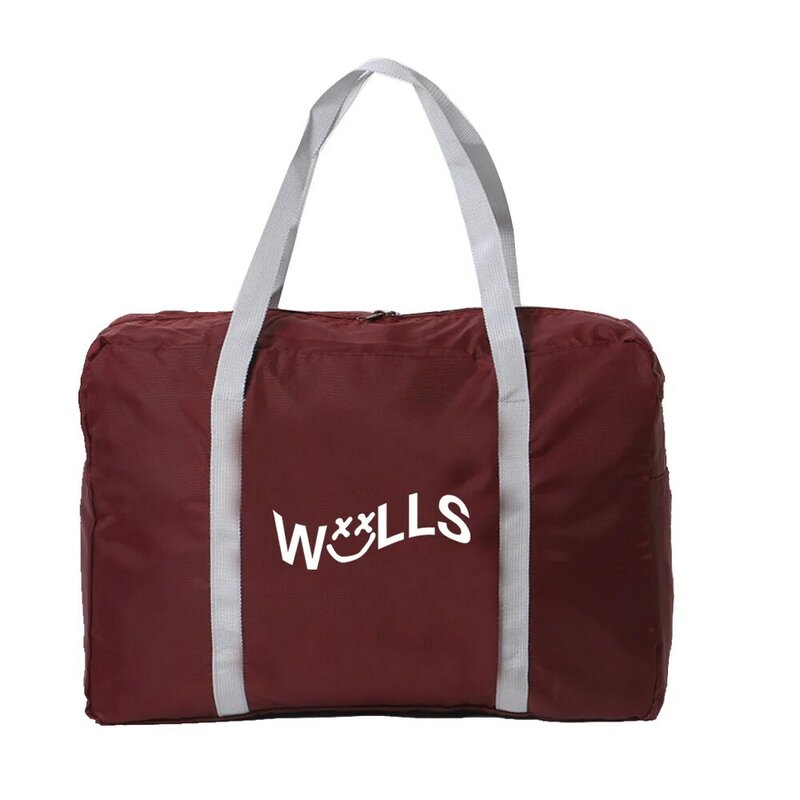 Складная дорожная сумка для женщин, водонепроницаемая Портативная сумка для хранения, вместительный дорожный аксессуар унисекс с рисунком стен