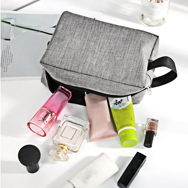 Bolsa de almacenamiento de cosméticos de viaje impermeable para mujer, bolsa de maquillaje de gran capacidad, bolsa portátil multifuncional, contenedor de lápiz labial