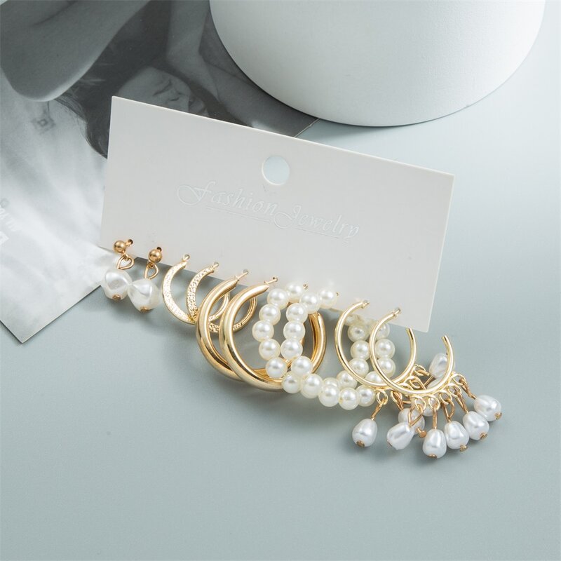 Koreański modny geometryczny motyl perłowy zestaw kolczyków dla kobiet żywica gwiazda akrylowa serce okrągła obręcz kolczyki Brincos biżuteria prezent