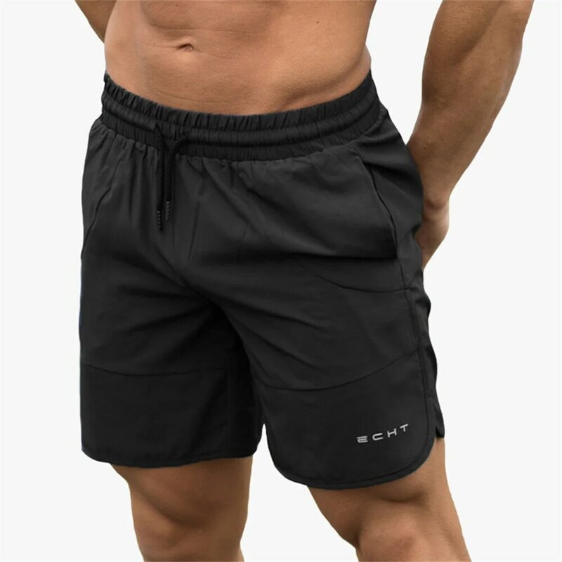 Pantalones cortos holgados de secado rápido para hombre, pantalón de chándal informal para gimnasio, culturismo, playa, novedad de 2023