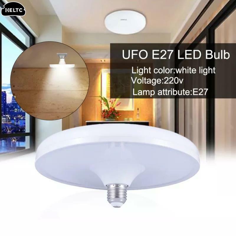 E27 AC220V żarówka LED E27 lampa Led Super jasne 20W światła UFO LED oświetlenie wewnętrzne ciepłe białe oświetlenie lampy stołowe lampa garażowa