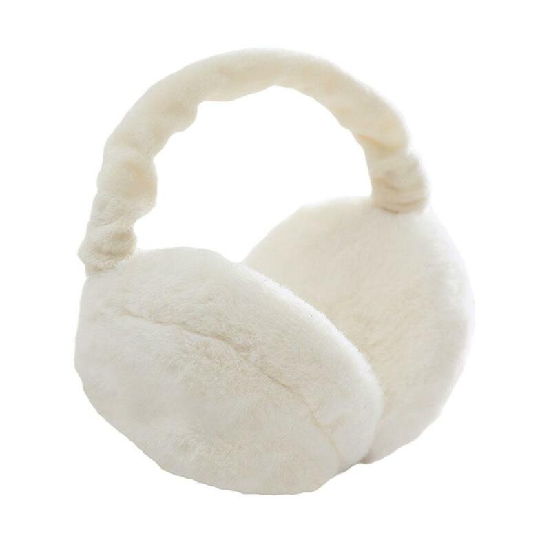 Earmuffs de pelúcia macia para homens e mulheres, proteção auricular, quente, espessado, confortável, ao ar livre, moda, inverno, X3N7