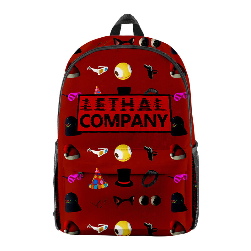 Lethal Company 게임 배낭 학생 학교 가방, 유니섹스 지퍼 데이팩, 2024 캐주얼 트래발 가방, 하라주쿠 가방