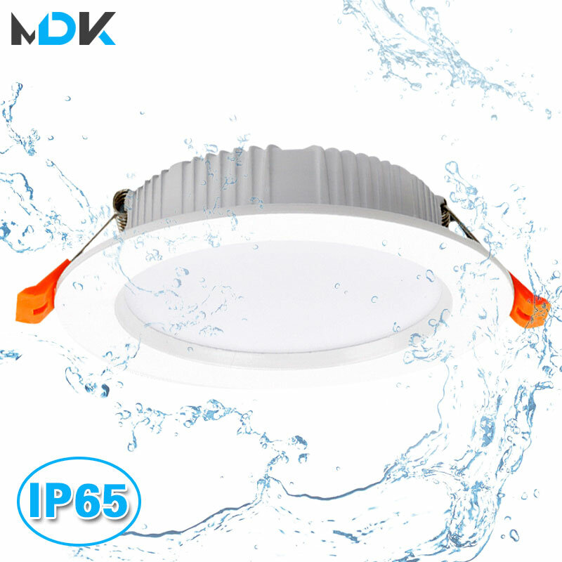Downlight LED impermeável regulável para banheiro, lâmpada de teto branca, cozinha, vaso sanitário, beirais, luz spot, 9W, 12W, 15W, 7W, 220V, 12V