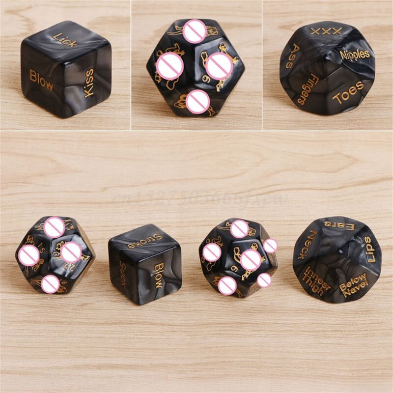 4 Pcs Fun Acrylic Dice Love Dice Sex Dice Erotic Dice Love Game Toy Couple Gift For Adults Sex Toys Noctilucent Couple Dice Game