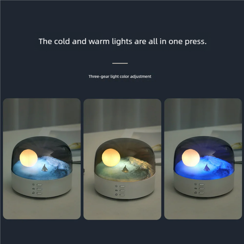 Kreatywne półksiężycowe oświetlenie otoczenia domowe ozdoby na biurko otoczenia lampka nocna kreatywny prezent urodzinowy bluetooth audio lampka nocna