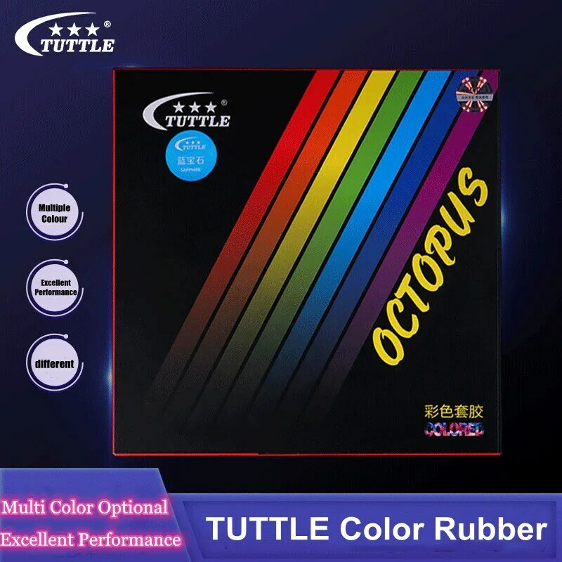 4 kolory OCTOPUS kolorowe tenis stołowy guma, Ping Pong guma niemcy napięcie gąbka 4 kolory fioletowy niebieski różowy zielony