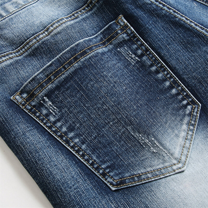 2022 wiosenne i jesienne nowe męskie klasyczne modne czarne dżinsy z prostymi nogawkami męskie Casual wąski profil wysokiej jakości długie dżinsy