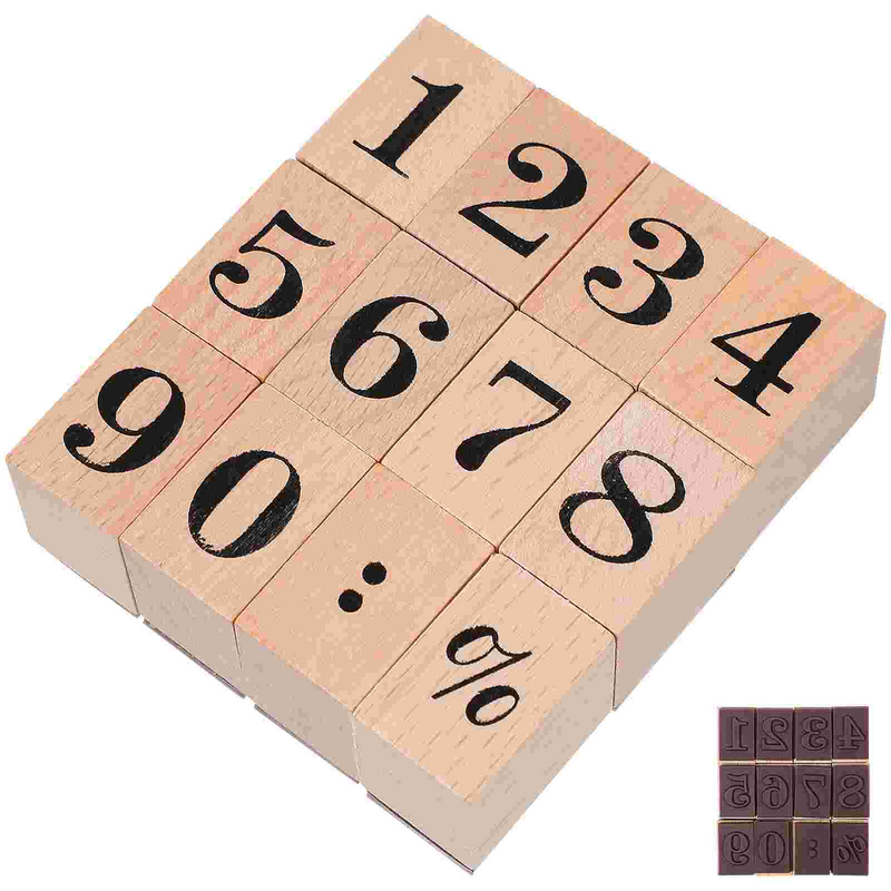 Holz stempel Holz stempel DIY 0 zu Briefmarken Dekoration Set für die Herstellung von Planer Scrap booking Lieferungen