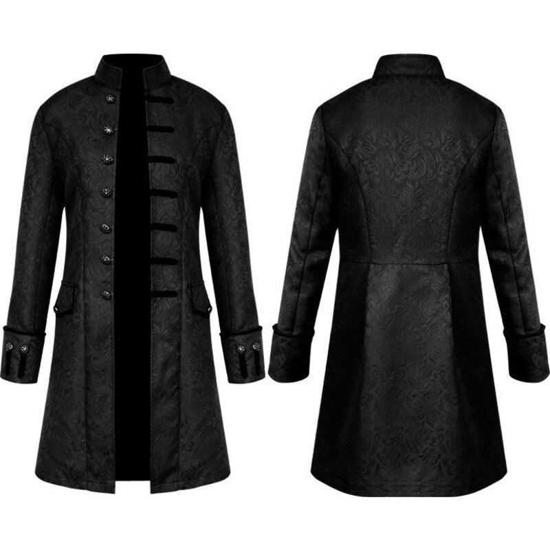 Men Kids Steampunk Trench Coat / Shirt Vintage Prince Overcoat Medieval Renaissance Jacket Victorian Edwardian Cosplay Costume