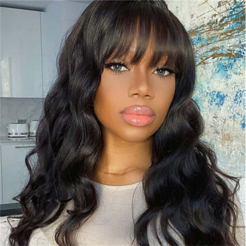 Deep Wave Wigs Synthetic Lace Front Wigs for Black Women Ombre Brown 28 Inch Body Soft Wavy African American Cosplay Wig