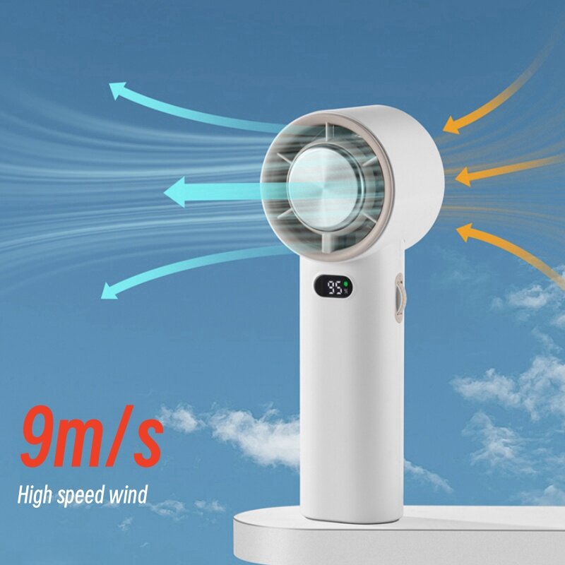 Портативный ручной вентилятор 100, настольный вентилятор с шестеренкой, перезаряжаемый от USB, 3600 мАч, охлаждающий вентилятор охлаждения, дисплей светодиодный для дома, офиса, путешествий