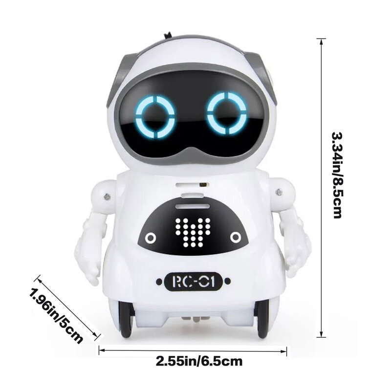 Talking Pocket Robot Toy Interactive Dialogue Voice Recognition Record Robot Toy for Children Montessori Educational Toy