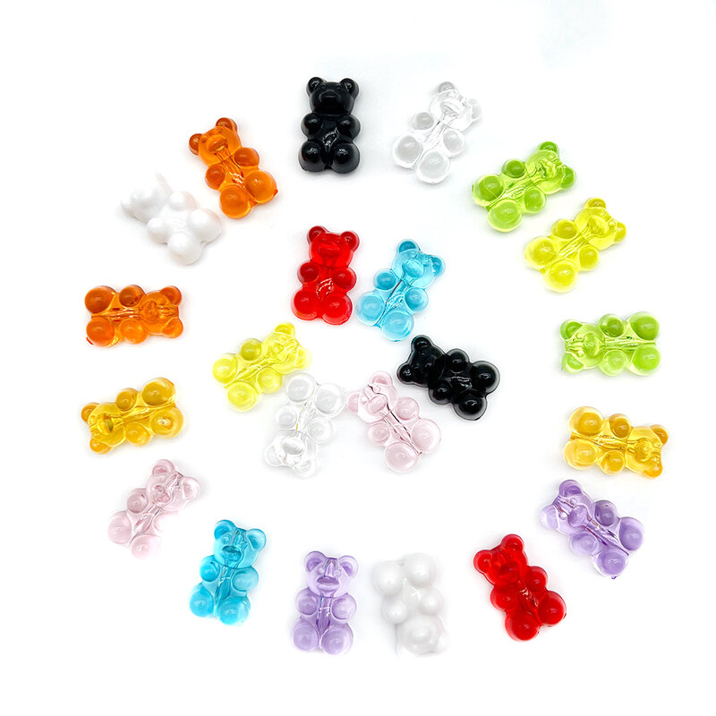 1-22Pcs Cute Crystal Bear Shoe Button Charms Kids Shoe Buckle Accessories For Wristband Shoe Decorations Gifts