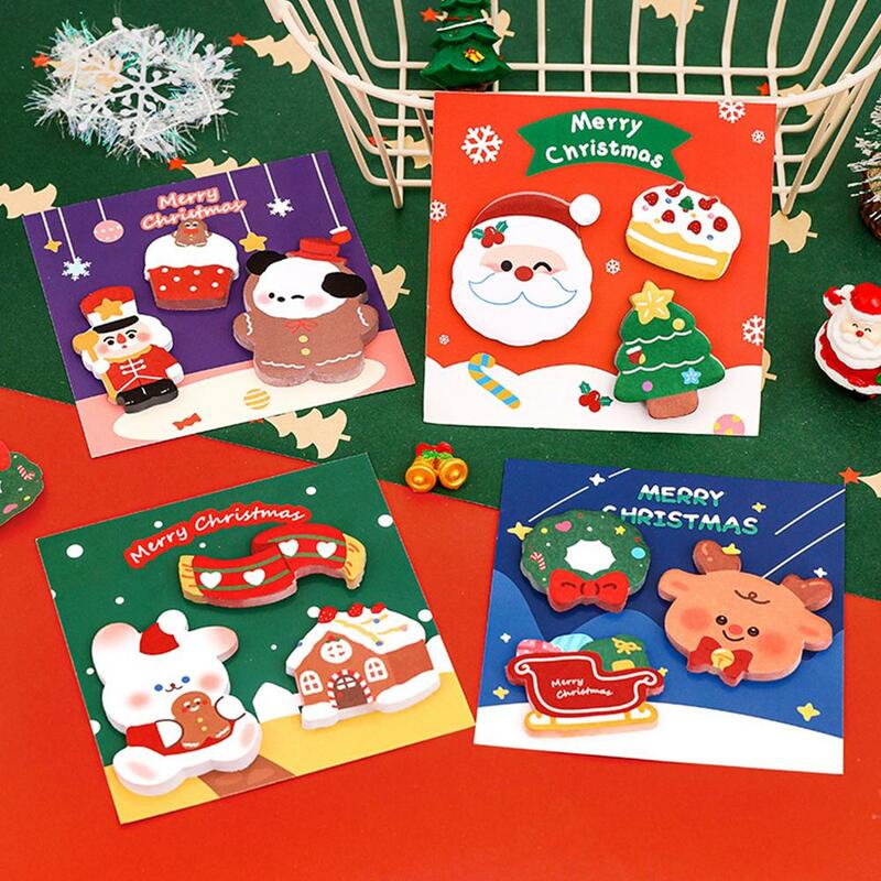 Kreskówka bożonarodzeniowa kombinacja kartki samoprzylepne biurowych dziennych notesy szkolne szkolne materiały papiernicze biurowe karteczki samoprzylepne dla uczniów Diy K2j2