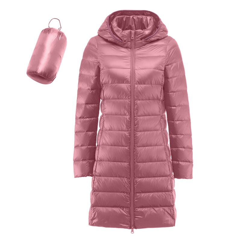 Jaqueta leve sem capuz feminina, casaco de inverno com isolamento reciclado, roupas femininas, tops quentes