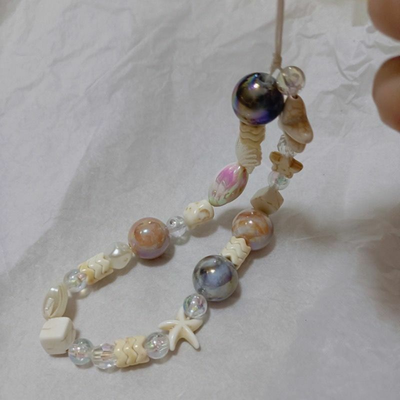 Corde de poignet en perles d'étoile de mer pour téléphone, bracelet JOCCD, décoration de ULfaite maison, marée de zones d'été, continent, haute qualité